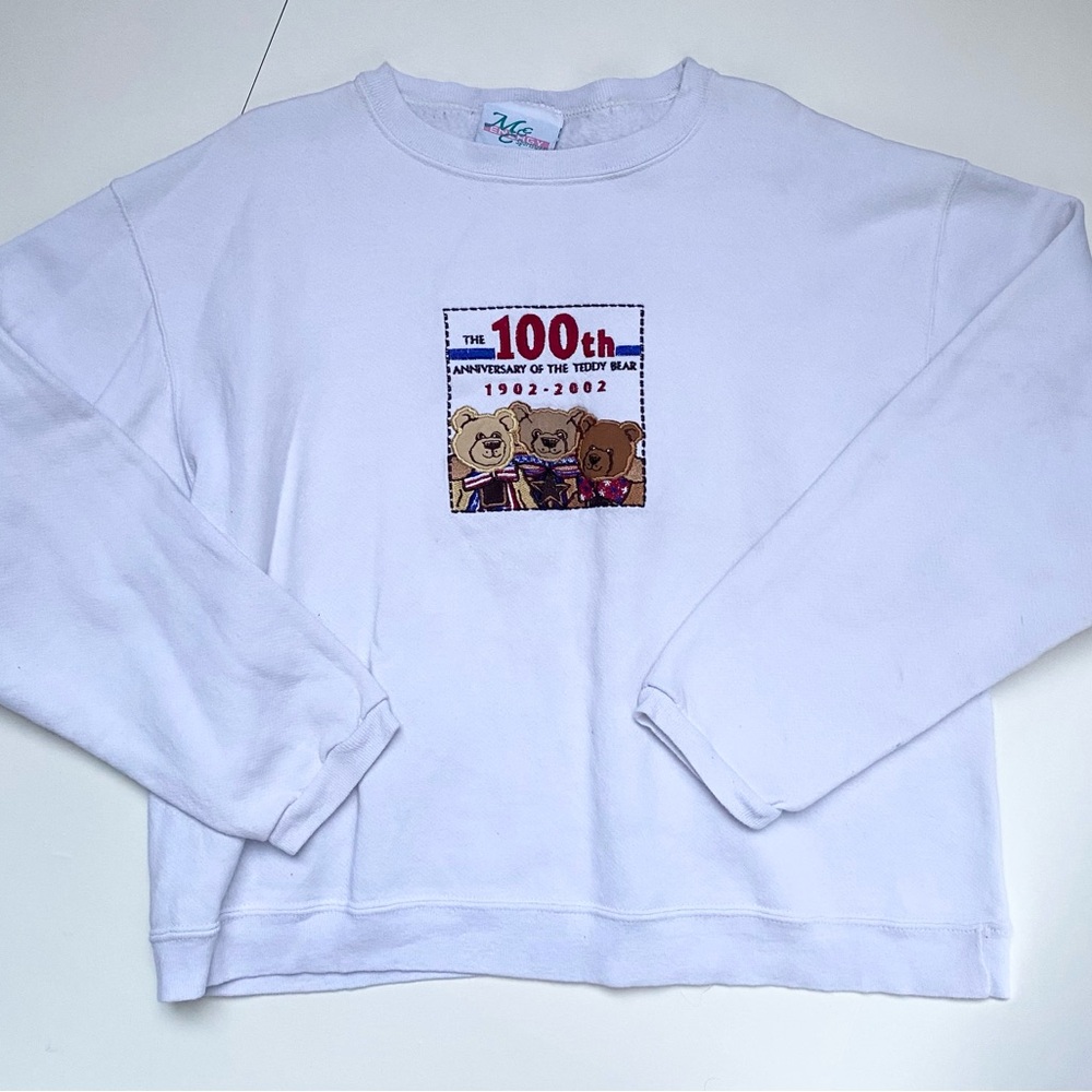 White Teddy Bear Anniversary Sweatshirt